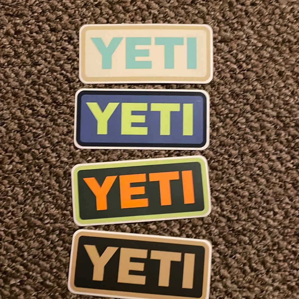 Yeti stickers set of four brand new